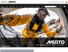 Tablet Screenshot of musto-shop.de